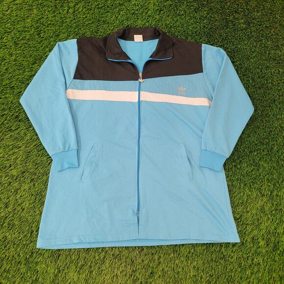Vintage 90s ADIDAS Track Jacket Womens Large 23x30 Trefoil - Picture 1 of 14